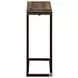 2853 Brown And Black Metal C Shaped Accent Table