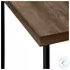 2853 Brown And Black Metal C Shaped Accent Table