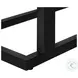 2853 Brown And Black Metal C Shaped Accent Table