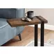 2853 Brown And Black Metal C Shaped Accent Table
