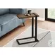 2853 Brown And Black Metal C Shaped Accent Table