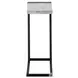 2858 Grey And Black Metal C Shaped Accent Table