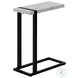 2858 Grey And Black Metal C Shaped Accent Table