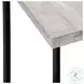 2858 Grey And Black Metal C Shaped Accent Table