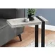 2858 Grey And Black Metal C Shaped Accent Table