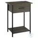 3815 Dark Bronze and Black Accent Table