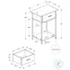 3816 Dark Oak and Black Accent Table