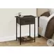 3816 Dark Oak and Black Accent Table