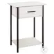 3817 Washed Oak and Black Accent Table