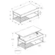 3820 Black Rectangular Lift Top Cocktail Table