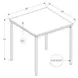 3826 Washed Oak Square Accent Table