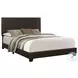 5910Q Dark Brown Queen Upholstered Panel Bed
