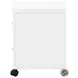 White Hollow-Core 2 Drawer Castors Computer Stand