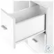 White Hollow-Core 2 Drawer Castors Computer Stand