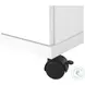 White Hollow-Core 2 Drawer Castors Computer Stand