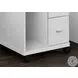 White Hollow-Core 2 Drawer Castors Computer Stand