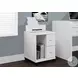 White Hollow-Core 2 Drawer Castors Computer Stand