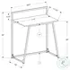 7119 Natural And White Metal 30" Computer Desk