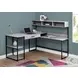 Grey and Black Corner Computer Desk