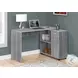 46" Gray Computer Desk with Storage Cabinet