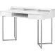 White and Silver Metal 48" Open Computer Desk