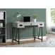 Gray Wood and Black Metal 48" Computer Desk