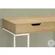7569 Natural And White Metal 2 Drawer 48" Computer Desk
