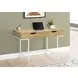 7569 Natural And White Metal 2 Drawer 48" Computer Desk