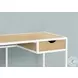 7575 Natural And White Metal 1 Drawer 42" Computer Desk