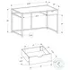 7575 Natural And White Metal 1 Drawer 42" Computer Desk