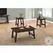 7930P Cappuccino 3 Piece Occasional Table Set
