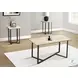 7974P Cream and Black Occasional Table Set of 3