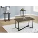 7975P Dark Bronze and Black Occasional Table Set of 3
