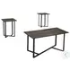 7975P Dark Bronze and Black Occasional Table Set of 3