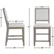 Lily Gray Upholstered 24" Counter Height Stool Set of 2