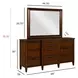 Amaretto Grove Amaretto 10 Drawer Bristow Dresser with Rectangular Mirror
