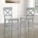 Darcy Green and Brown Counter Height Chair Set of 2