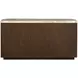 Mcpherson Burnt Umber Demilune Marble Top Sofa Table