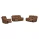 Veracruz Vintage Tan Leather Zero Gravity Dual Power Reclining Living Room Set with USB Charging