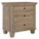 Cambridge Modern Khaki Liv360 3 Drawer Nightstand with LED
