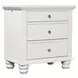 Cambridge White Liv360 3 Drawer Nightstand with LED