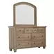 Cambridge Modern Khaki Arched Double Dresser Mirror