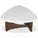 Elowen Vale Turkish Coffee and White Triangular Marble Top Cocktail Table