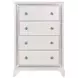 Cassie White 4 Drawer Chest