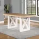 Magnolia Brown 80" Extendable Rectangular Counter Height Dining Table