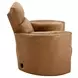 Arcadia Vintage Caramel Leather Swivel Glider Power Recliner with USB Charging