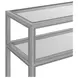 Glaze Vintage Blue Rectangular Glass Top Console Table