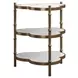 Eave Antique Brass and Milk Glass Free Form Accent Table