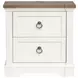 Crownfall Whisper White and Cerused Nutmeg Panel Bedroom Set