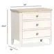 Whisperbay Sea Pearl and Driftwood 3 Drawer Nightstand with USB Charging